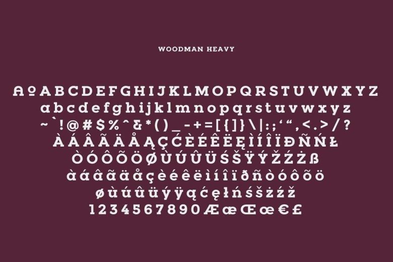 Woodman Slab Serif Font -3