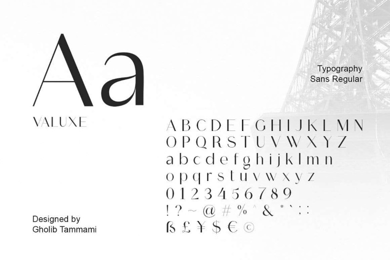 Valuxe Sans Serif Font -3