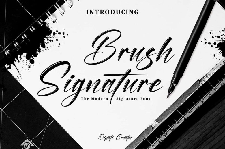 Brush Signature Font Dafont Free