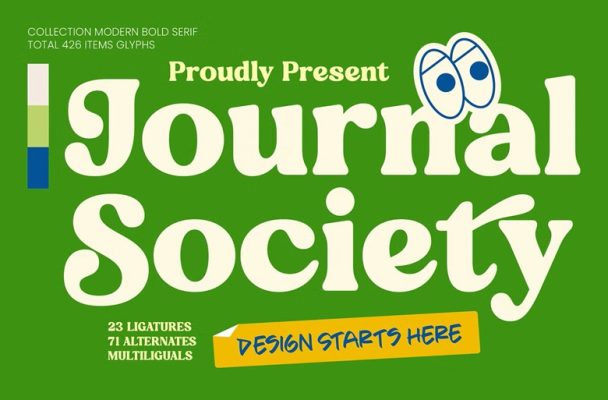 Journal Society Font